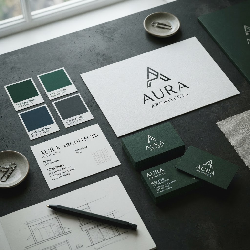 Profesjonalne logo i identyfikacja wizualna firmy ze Śląska, projekt graficzny na białym tle